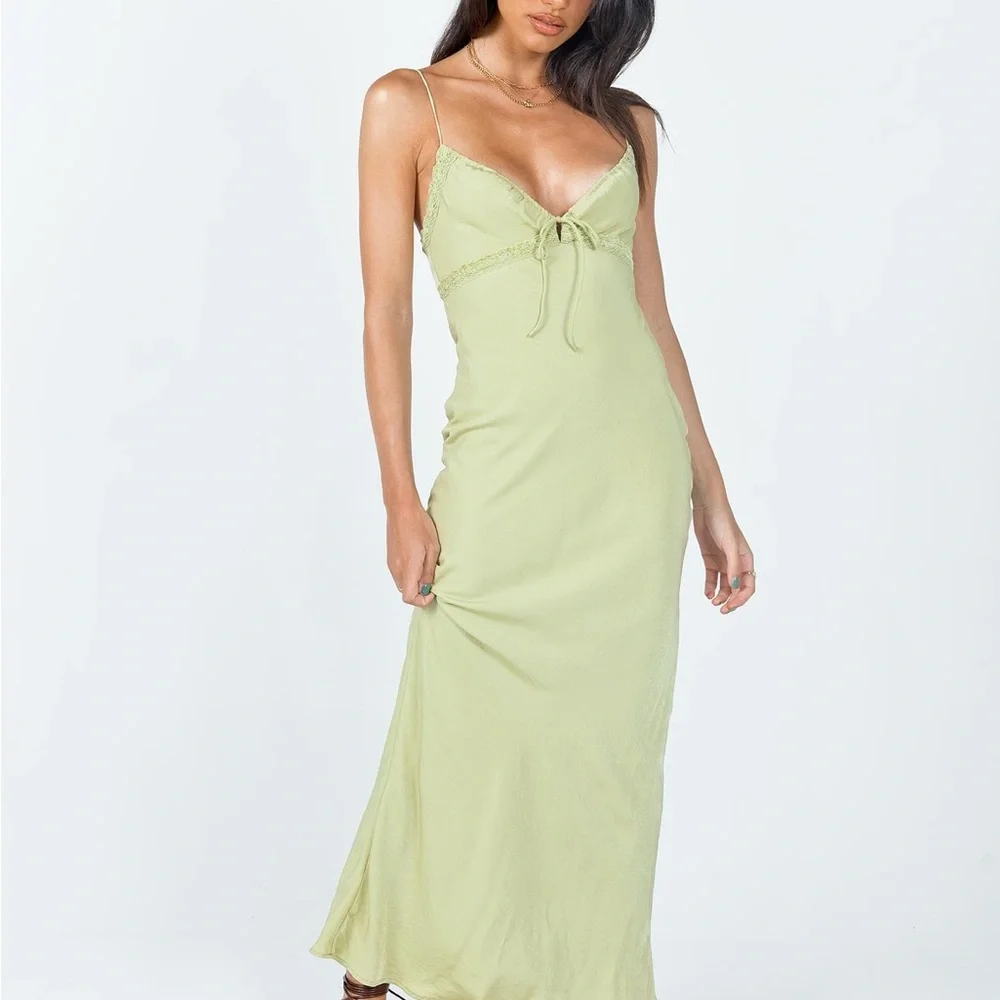 Princess Polly Emily Maxi Dress Green $74 Retail Sold Out - Picture 4 of 14